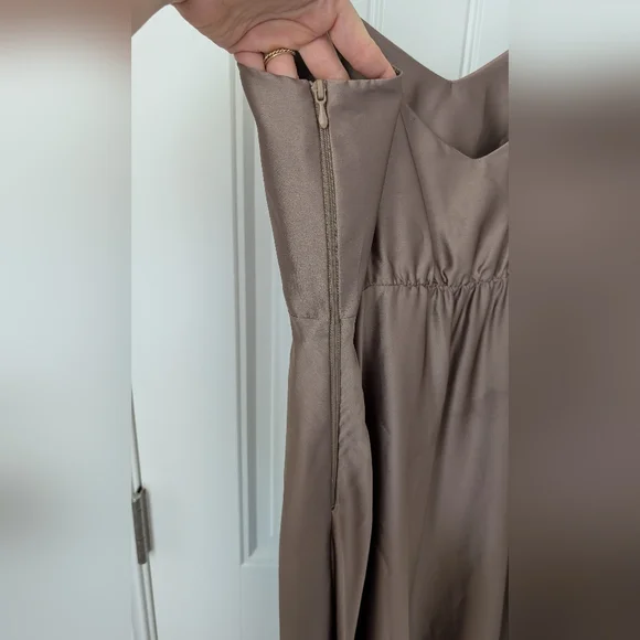 Show Me Your Mumu Faith Satin Maxi Dress In Dune - Picture 8 of 11